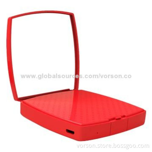 Stylish 6,000mAh Power Bank with Mirror, 5V at 2,000mA Input
